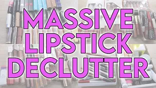 MASSIVE LIPSTICK DECLUTTER & COLLECTION 🗑️ I got rid of 50% of my collection! | GlitterFallout