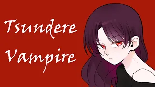 Tsundere Vampire Girl Doesn't Want To Drink Your Blood (ASMR Roleplay) [F4A]