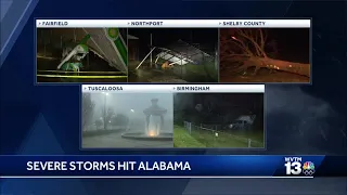 NWS confirms tornado damage in central Alabama