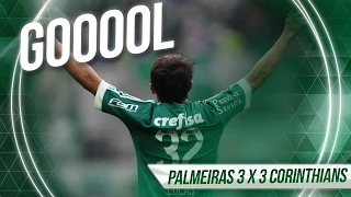 Gols - Palmeiras 3 x 3 Corinthians - Brasileirão 2015