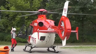 Rettungshubschrauber Christoph 64 (D-HDRX) | Landung + Start am Gymnasium in Velten