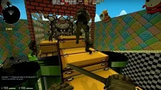 Counter Strike Global Offensive Zombie Escape mod online gameplay on Mario Tower map