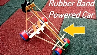 How to Make a Rubber Band Powered Car - Air Car - Desert Car