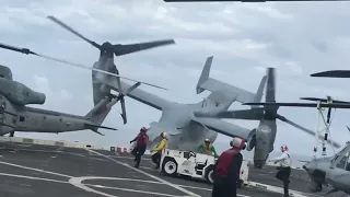 Крушение американского военного конвертоплана MV-22 Osprey