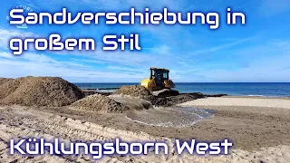 Sandverschiebung in großem Stil - Kühlungsborn West