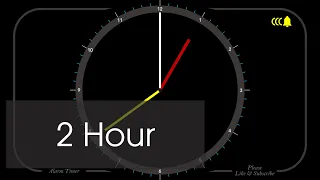 2 Hour - Analog Clock Timer & Alarm - 1080p - Countdown