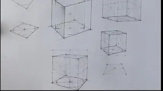 Drawing a perfect cube in perspective (reverse engineering the ellipse method)