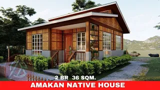 MODERN BAHAY KUBO AMAKAN NATIVE HOUSE | 2 BR |  36 SQM. HALF CONCRETE DESIGN | ARKIPEACE