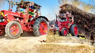 tractor pulling fail on ramp | heavy load trolley stuck on ramp | tractor trolley | tractor video