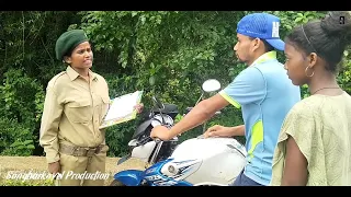 Police 🚨 Kuli Yah Helmet Checking / New Santali Short Comedy Film / Sangharkoyel Production