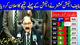 Chief Election Commissioner announces first unofficial result | 25 July 2018 | Dunya News