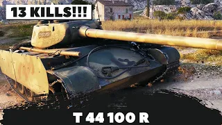World of Tank Great fight on T 44 100 R / 7.5K DAMAGE 13 KILLS!!!