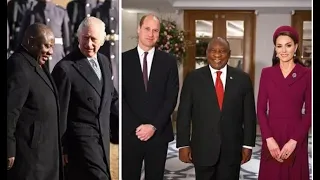 Kate and William greet President of South Africa during King Charles's first state visit
