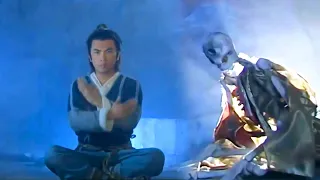 Evil monk traps kung fu boy in ancient tomb, but he kowtows to skeleton, becomes top master