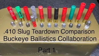 410 commercial slug testing Part 1 - inspecting shells removing the slugs ​⁠with @BuckeyeBallistics