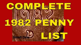 1982 PENNIES EVEN THE RARE ONE! WE SHOW YOU A SIMPLE WAY TO KNOW WHAT TO LOOK FOR! RARE PENNY!