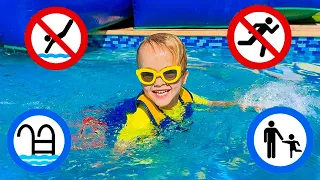 Chris lernt Sicherheitsregeln im Pool – Nützliche Geschichte für Kinder