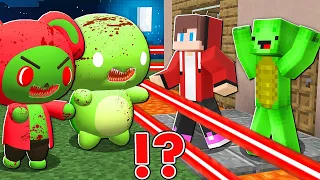 ZOMBIE MAIZEN And TURTLE MIKEY vs JJ and Mikey Security Base - in Minecraft Maizen!