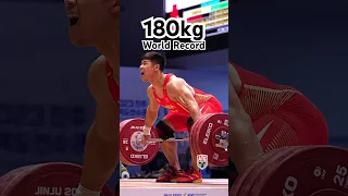 Li Dayin (89kg 🇨🇳) 180kg / 396lbs Snatch World Record! #weightlifting #weightlifting #slowmotion