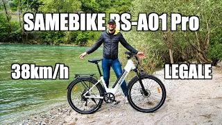 Bici Elettrica PERFETTA per CITTÀ e STERRATO, Potente, Sicura e VELOCE ! SAMEBIKE RS-A01 Pro