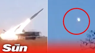 Ukrainian missile shoots Russian helicopter out the sky with incredible shot