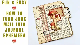 FUN & EASY - HOW TO TURN JUNKMAIL INTO JOURNAL EPHEMERA- + HAPPYMAIL #junkjournalideas #craftwithme