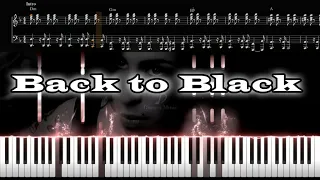 🎹 Back To Black - Amy Winehouse | PIANO acomp. | Tutorial + Partitura