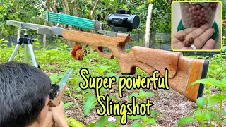 How to make super powerful mechanical slingshot rifle