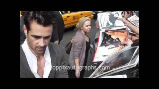 Colin Farrell - Signing Autographs at "The Late Show with David Letterman" in NYC