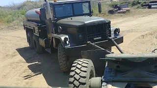 Flat towing a Deuce 1/2 with a 5 Ton .