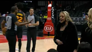 Refs stops game after fan says shit at Lebron