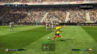 USA vs COLOMBIA - Full Match & Free Kick Goal - PES 2019 Gameplay PC