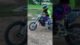 10 yr old son on a Ktm 65, practicing starts. #motocross #fyp #dirtbike #ktm #shorts