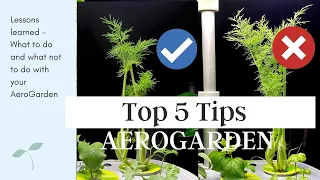 AeroGarden Top 5 Tips/ Do's and Don'ts