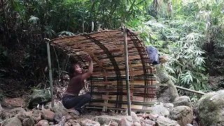 Full Video: 120 days Building Survival Shelter, Nomadic Living Free Bushcreaft Hut | Living Off Gird