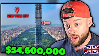 POOR BRITISH GUY Reacts to the most EXPENSIVE PENTHOUSE in NEW YORK CITY..