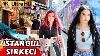 🇹🇷 TURKEY ISTANBUL EGYPTIAN BAZAAR SIRKECI EMINONU SHOPS STREET FOOD WALKING TOUR 2024 4k Video