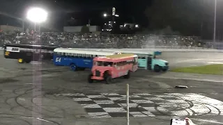 School Bus Figure 8 race 9/24/22 Sportsdrome Speedway, Clarksville, IN