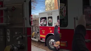 Santa - Fire Truck Entrance