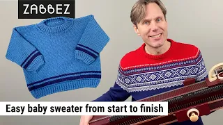 Knitting a simple baby sweater on a basic knitting machine / Knittax / Knitking