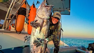 Spearing a HUGE Dogtooth Tuna in the Coral Sea  (Popao) Ep.31