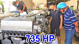 Khách Ở Phù Cát - Bình Định || Mua Máy 750 HP Về Đặt Ghe Lưới Vây || Nhanh Gọn Lẹ