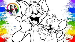 Colorindo Desenho do Tom & Jerry em Português Brasil na praia | Desenhos Animados Divertidos |