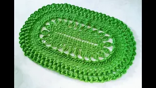 crochet home rug #49 easy oval pattern/crochet mandala