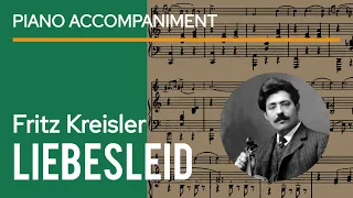 Kreisler - Liebesleid 'Love's Sorrow' 3 Viennes Dances, Piano Accompaniment | sheet music play along