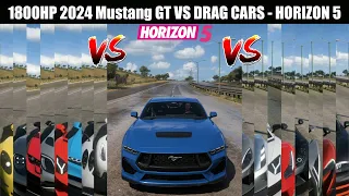 FASTEST MUSTANG GT EVER !!  2024 Ford Mustang GT VS Drag Cars - Forza Horizon 5 ||