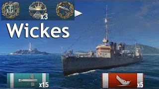 World of Warships - Wickes, the devastator destroyer ! 108K DMG 5 kill