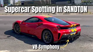 Carspotting in Sandton City || Novitec Urus, 812 Superfast, 296 GTS, F8 Spider, F12, Cullinan & more
