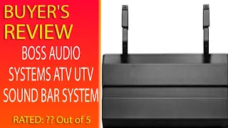 Review Boss Audio Systems Atv Utv Sound Bar System