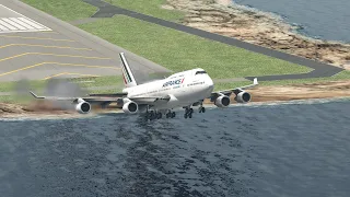 Huge B747 Mistakenly Landing In The Water [XP11]